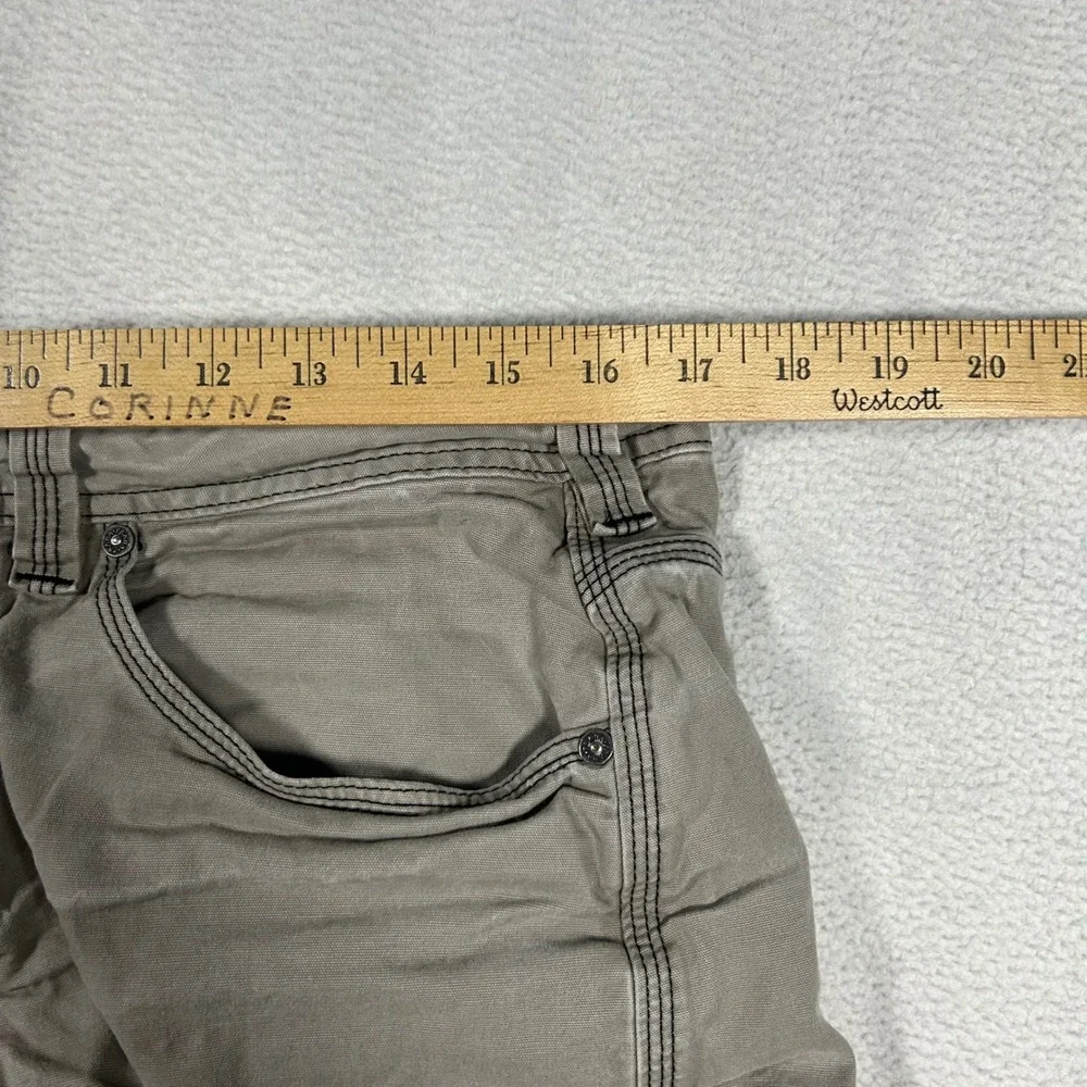 Prana Zion Cargo Shorts Mens 32 Gray M3MURR116 Stretch Hiking Outdoor Utility